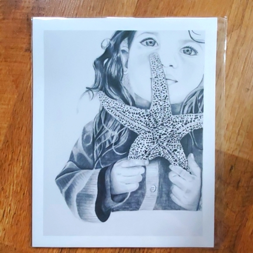 Hand Drawn‎ Art Print 8x10 "CLING"